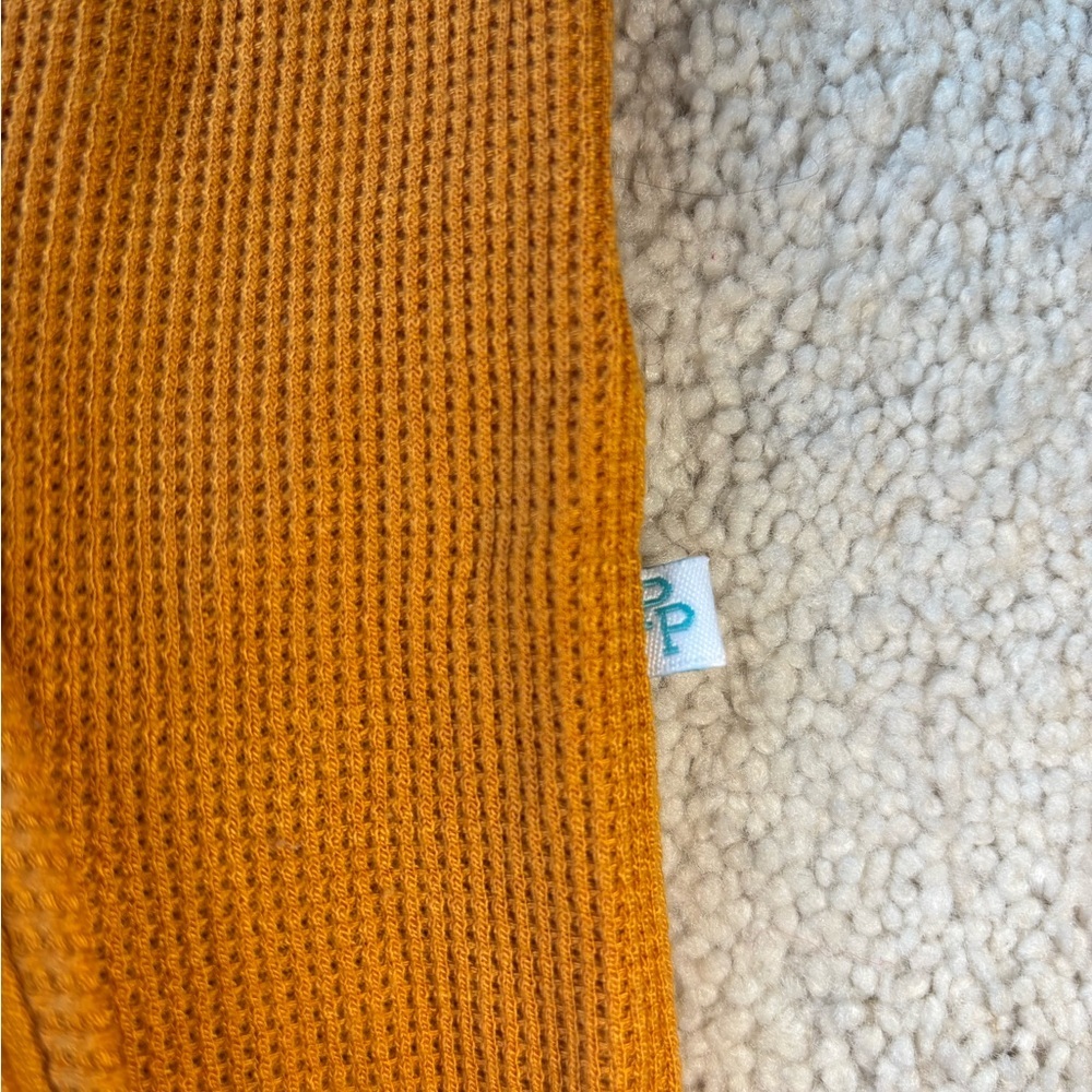 Posh Peanut Burnt Orange Waffle Knit One Piece Footie size 12-18m - Picture 5 of 12